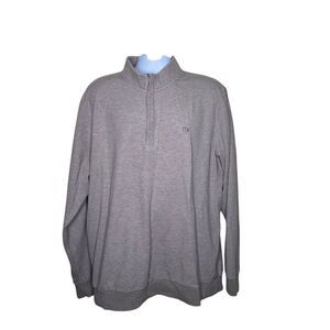 Travis Mathew Newport Performance Golf 1/4 Zip Sweatshirt Mens Size XXL Grey